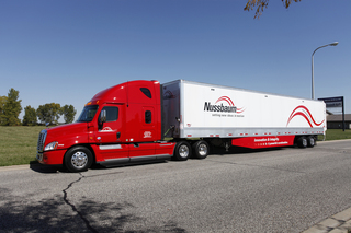 Nussbaum's fleet features custom specifications to maximize fuel efficiency, including skirts and tails on all trailers. Nussbaum's fleet features custom specifications to maximize fuel efficiency, including skirts and tails on all trailers.