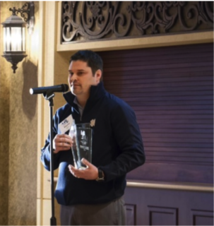 Sheilah A. Doyle Foundation founder Kevin Doyle receiving the Annual Awards for Business Excellence by The Daily Herald Business Ledger