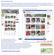 Screenshot of the Facebook Kiosk