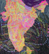 Paula Scher, India Hand-pulled screenprint 60� x 40� (153 cm x 101 cm)