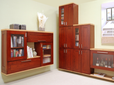Built Office Cabinets on Cerise Shaker Cabinets For Office
