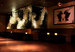 One example of the R Lounge's striking, post-modern decor inside.