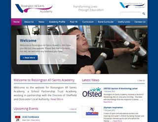 The new Rossington All Saints Academy website