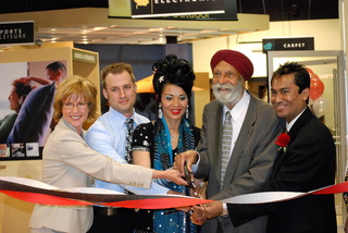 From (Left to Right) Margaret Griggs - Vice President of Customer Service, Mike Georgeff - Public Relations Coordinator, Karuna Talwar- Owner, Sukpreet�s father, and Sukpreet Talwar � Owner.