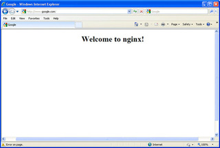 Nginx Virus redirects your browser to a blank web page which says 'Welcome to Nginx!'