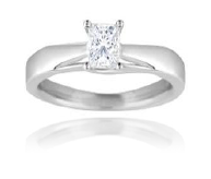 18ct White Gold, 0.40ct Princess Cut Diamond Engagement Ring - &pound;1,699.00
