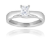 18ct White Gold, 0.40ct Princess Cut Diamond Engagement Ring - &pound;1,699.00