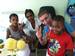 Lance McKay with several young patients. 
