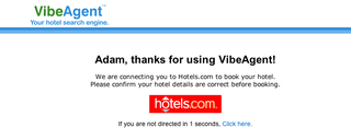 VibeAgent’s Redirect Page