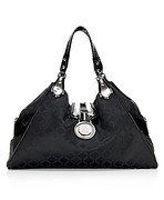 Versace Large Fabric Shoulder Tote