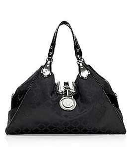 Versace Large Fabric Shoulder Tote