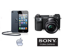 Sony Alpha NEX-6 Camera with 16-50mm lens ($999 value), Apple iPod Touch, Black, 32GB ($299 value)