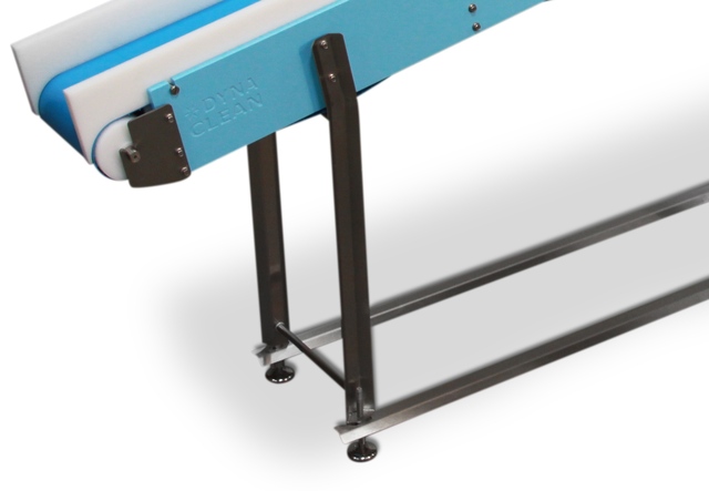 One Dimensional Leg Support on DynaClean Conveyors Don't Allow for Bacterial Build-Up
