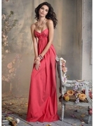 Sweetheart Floor-length Taffeta Flower Bridesmaid Dress