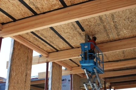 Structural insulated panels (SIPs) help create tight, well-insulated building envelopes.