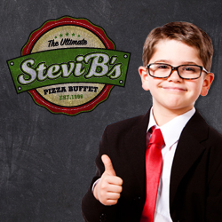 Warren Buffet, spokesperson for Stevi B's Pizza