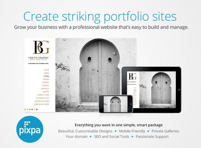 Pixpa.com introduces HTML5 Portfolio Websites for Photographers, Artists and Designers.