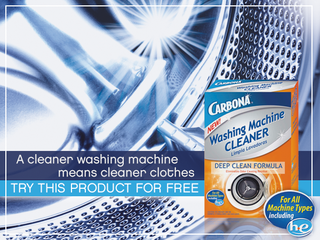 Product testers wanted for Carbona's Washing Machine Cleaner