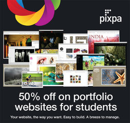 Pixpa.com announces 50% discount on portfolio websites for students