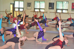 IDA dancers warm up for their performance at Institute of Dance Artistry's Summer Dance Performance Intensive.