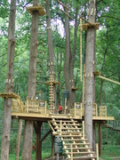 The heart of tree climbing--the starting platform at The Adventure Park at Sandy Spring Friends School, Sandy Spring, MD