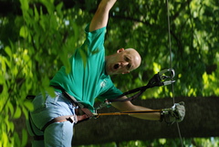 Such excitement and enthusiasm is typical for young and old, alike, when they "go climb a tree" at The Adventure Park