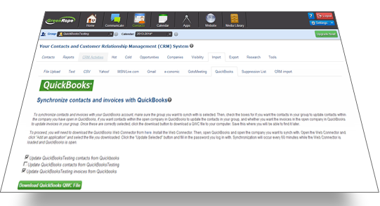 Quickbooks Integrates with GreenRope