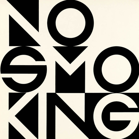 George Maciunas, "No Smoking," 1971/2009  2 Color Screen Print on 2-Ply Museum Board, First Edition: 500 Price: $300   Numbered Dated on verso in pencil