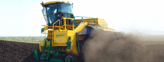 BACKHUS 21 Series Compost Windrow Turner. Features include a new larger cabin, redesigned undercarriage with interchangeable Wheels and Tracks, new engine compartment, and real time data feedback.