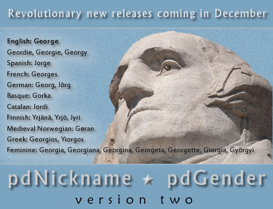 pdNickname 2.0 and pdGender 2.0 will be released before the end of 2013.