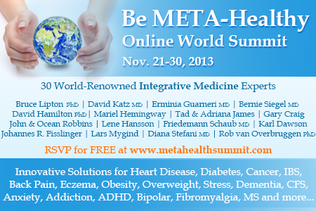 30 world-renowned New York Times Bestselling Authors, Celebrities and Health Experts www.metahealthsummit.com
