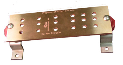 Illustration of Storm's electrical grounding bar security kit with theft prevention etching.