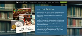 Lear Capital Launches a Comprehensive Online Library on Precious Metals Investing, Economic Trending, and Breaking Fisca…