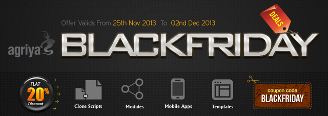 Agriya Black Friday Deal 2013 - Flat 20% Discount