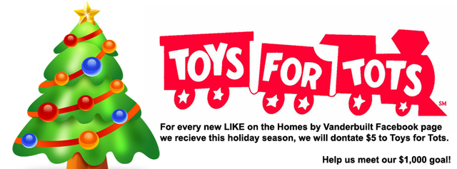 Homes by Vanderbuilt Supporting Toys for Tots