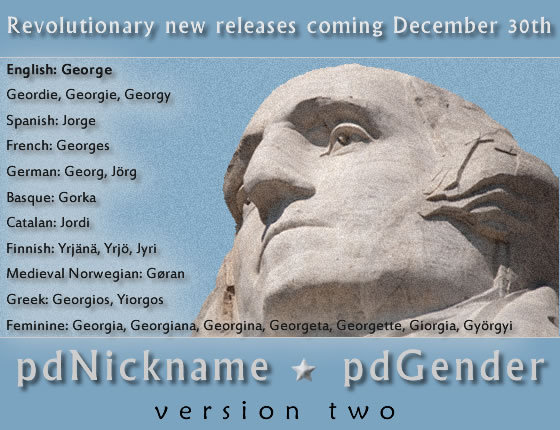 pdNickname 2.0 and pdGender 2.0 will be available for download December 30, 2013.