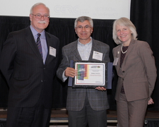 Outdoor Ventures President Bahman Azarm (center) accepts award at CELEBRATE CT! Event. (See CERC1 Caption in main text for detailed caption.) 