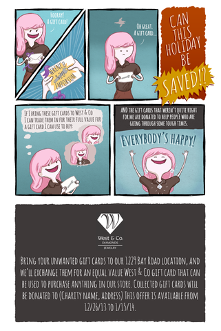 West & Co. Holiday Gift Card Exchange Comic