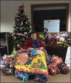 Eileen and the Handmade Blankets at Safe Babies Healthy Families