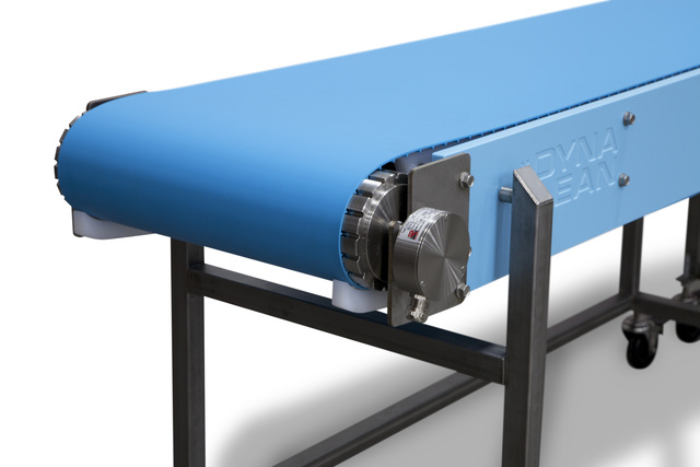 DynaClean food processing conveyor with new drum motor option