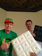 Vanilla Ice with Milan Jara the owner of Decorative Ceiling Tiles,Inc