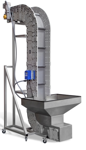 DynaCon Vertical Incline Conveyor offered by Dynamic Conveyor is ideal for space savings.