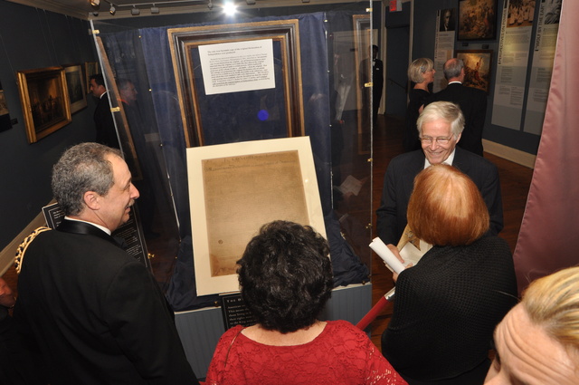 Rare anastatic Declaration of Independence on display at Fraunces Tavern Musesum in "The Foundations of Freedom"