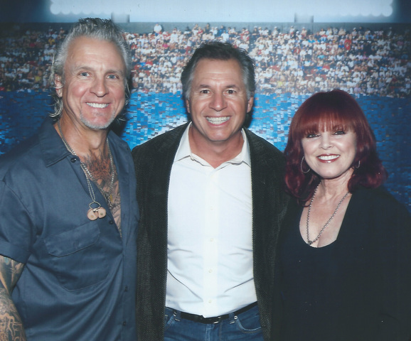 Epic Entertainment owner Ray Gosselin flanked by Neil Giraldo and Pat Benatar.