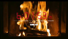 Online Alarm Clock with a Virtual Fireplace Background