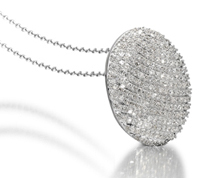 Stepping Stone Diamond Pave Pendant by Icecool.co.uk