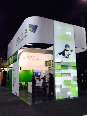 One of the trade show booths at Exhibitor 2014