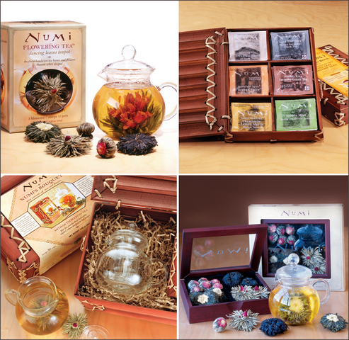 Numi offers a variety of premium tea and Flowering Tea gift sets.