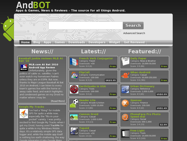 AndBOT.com - Android Market, News, Hardware, Apps, Games