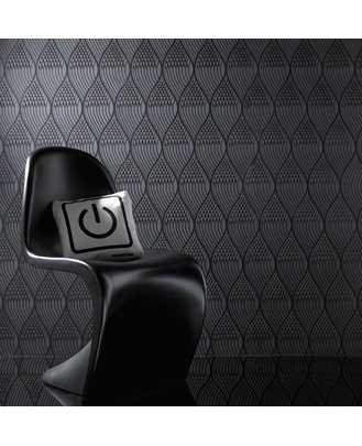 Shape & Form Concave Black Wallpaper